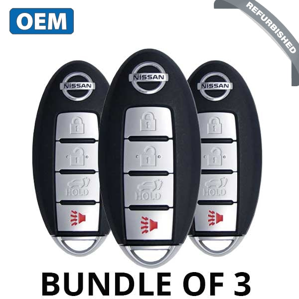 3 x 2015-2017 Nissan Murano / Pathfinder / 4-Button Smart Key / PN: S180144323 / KR5S180144014 (BUNDLE OF 3) - UHS Hardware 3 x 2015-2017 Nissan Murano / Pathfinder / 4-Button Smart Key / PN: S180144323 / KR5S180144014 (BUNDLE OF 3) - UHS Hardware
