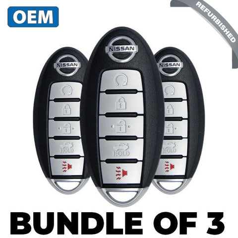 3 X 2016-2018 Nissan Maxima Altima / 5-Button Smart Key Pn: 285E3-4Ra0B Kr5S180144014 Ic 204 (Bundle 3 X 2016-2018 Nissan Maxima Altima / 5-Button Smart Key Pn: 285E3-4Ra0B Kr5S180144014 Ic 204 (Bundle