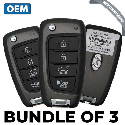 3 X 2019-2020 Hyundai Veloster / 4-Button Flip Key Pn: 95430-J3010 Sy5Igrge04 (Bundle Of 3) Smart 3 X 2019-2020 Hyundai Veloster / 4-Button Flip Key Pn: 95430-J3010 Sy5Igrge04 (Bundle Of 3) Smart