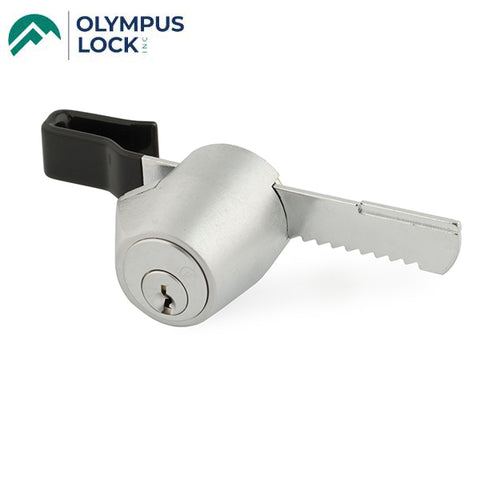Olympus - 429R - Sliding Door Showcase/Ratchet Lock - Satin Chrome - Optional Keying - Grade 1 - UHS Hardware Olympus - 429R - Sliding Door Showcase/Ratchet Lock - Satin Chrome - Optional Keying - Grade 1 - UHS Hardware