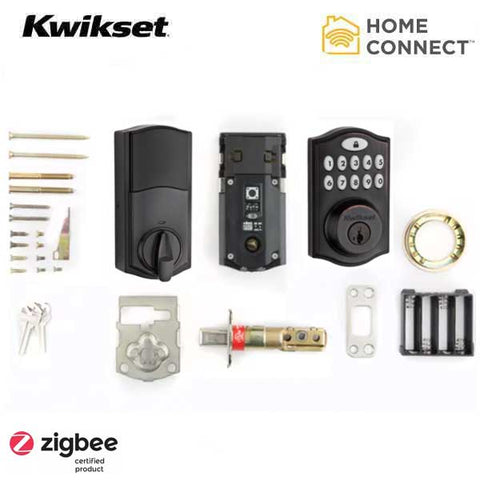 Kwikset - SmartCode 914 - Electronic Traditional Deadbolt w/ Home Connect / Zigbee / SmartKey  - US11P - Venetian Bronze - UHS Hardware Kwikset - SmartCode 914 - Electronic Traditional Deadbolt w/ Home Connect / Zigbee / SmartKey  - US11P - Venetian Bronze - UHS Hardware