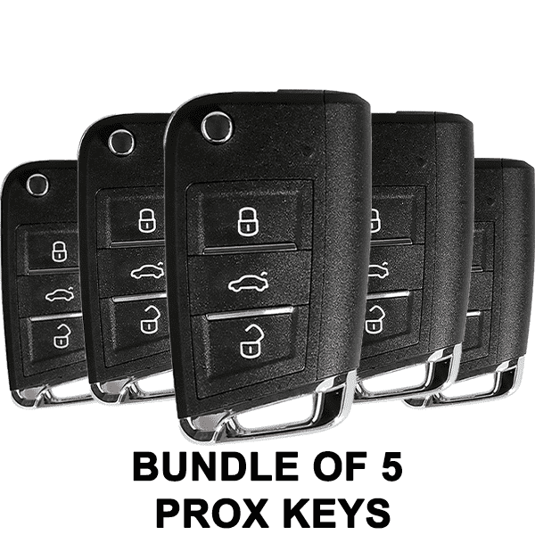 MQB Style 3-Button Universal Flip Key w/ Proximity Function for VVDI Key Tool (Xhorse) (BUNDLE of 5) - UHS Hardware MQB Style 3-Button Universal Flip Key w/ Proximity Function for VVDI Key Tool (Xhorse) (BUNDLE of 5) - UHS Hardware