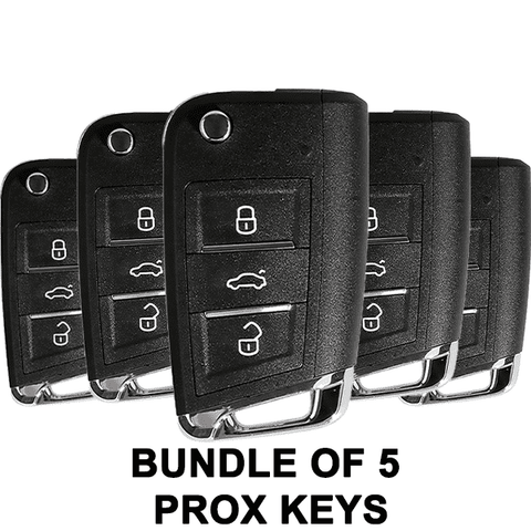MQB Style 3-Button Universal Flip Key w/ Proximity Function for VVDI Key Tool (Xhorse) (BUNDLE of 5) - UHS Hardware MQB Style 3-Button Universal Flip Key w/ Proximity Function for VVDI Key Tool (Xhorse) (BUNDLE of 5) - UHS Hardware