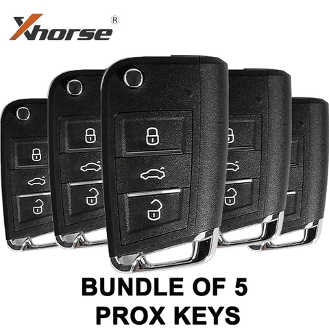 MQB Style 3-Button Universal Flip Key w/ Proximity Function for VVDI Key Tool (Xhorse) (BUNDLE of 5) - UHS Hardware MQB Style 3-Button Universal Flip Key w/ Proximity Function for VVDI Key Tool (Xhorse) (BUNDLE of 5) - UHS Hardware