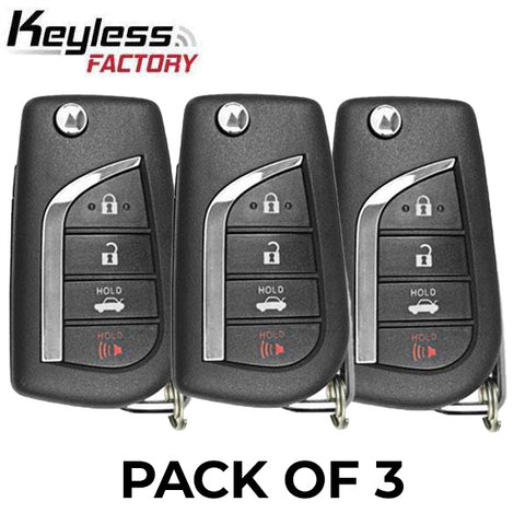 3 x 2014-2017 Toyota Camry Corolla / 4-Button Flip Key / HYQ12BDM / H Chip (AFTERMARKET) ( Pack of 3 ) 3 x 2014-2017 Toyota Camry Corolla / 4-Button Flip Key / HYQ12BDM / H Chip (AFTERMARKET) ( Pack of 3 )