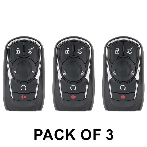 3 x 2018-2020 Buick / 5-Button Smart Key / PN: 13521090 / HYQ4EA (AFTERMARKET) (Pack of 3) - UHS Hardware 3 x 2018-2020 Buick / 5-Button Smart Key / PN: 13521090 / HYQ4EA (AFTERMARKET) (Pack of 3) - UHS Hardware