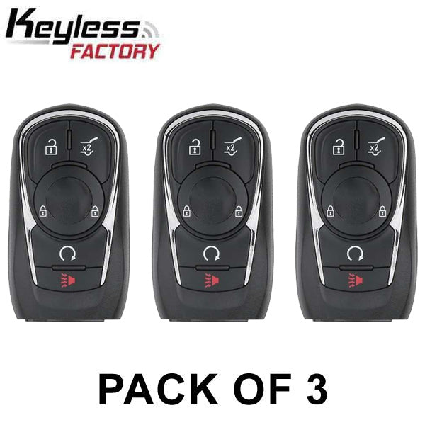 3 x 2018-2020 Buick / 5-Button Smart Key / PN: 13521090 / HYQ4EA (AFTERMARKET) (Pack of 3) - UHS Hardware 3 x 2018-2020 Buick / 5-Button Smart Key / PN: 13521090 / HYQ4EA (AFTERMARKET) (Pack of 3) - UHS Hardware