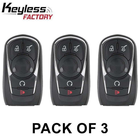 3 x 2018-2020 Buick / 5-Button Smart Key / PN: 13521090 / HYQ4EA (AFTERMARKET) (Pack of 3) - UHS Hardware 3 x 2018-2020 Buick / 5-Button Smart Key / PN: 13521090 / HYQ4EA (AFTERMARKET) (Pack of 3) - UHS Hardware
