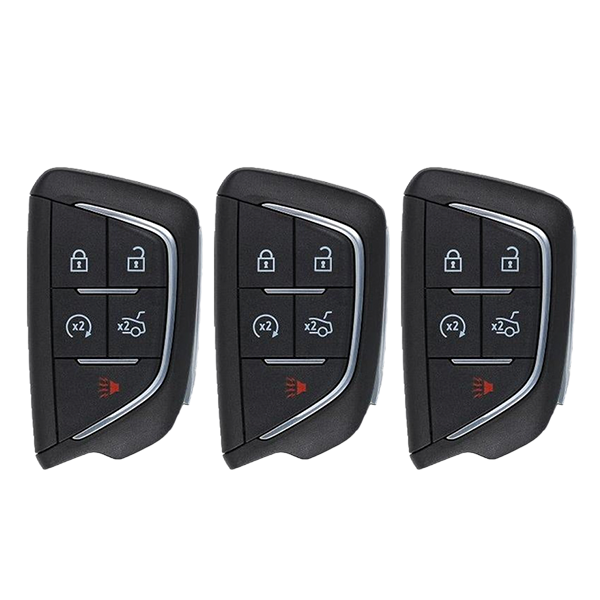 2020-2022 Cadillac CT4 CT5 / 5-Button Smart Key / PN: 13538860 / YG0G20TB1 (AFTERMARKET) (BUNDLE OF 3) - UHS Hardware