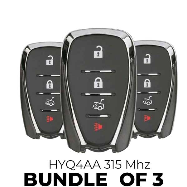 3 x 2016-2020 Chevy Cruze XL7 Sonic / 4-Button Smart Key w/ Trunk / HYQ4AA (BUNDLE OF 3) - UHS Hardware 3 x 2016-2020 Chevy Cruze XL7 Sonic / 4-Button Smart Key w/ Trunk / HYQ4AA (BUNDLE OF 3) - UHS Hardware