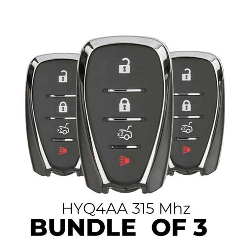 3 x 2016-2020 Chevy Cruze XL7 Sonic / 4-Button Smart Key w/ Trunk / HYQ4AA (BUNDLE OF 3) - UHS Hardware 3 x 2016-2020 Chevy Cruze XL7 Sonic / 4-Button Smart Key w/ Trunk / HYQ4AA (BUNDLE OF 3) - UHS Hardware