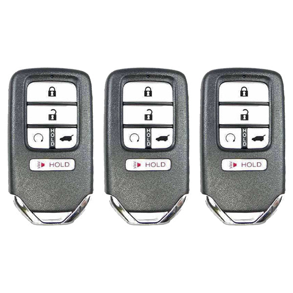 3 x 2019-2021 Honda Passport Pilot / 5-Button Smart Key / PN: 72147-TG7-AA1 / KR5V44 KR5T44 (AFTERMARKET) (Pack of 3) - UHS Hardware