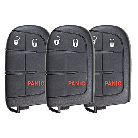3 x 2015-2020 Jeep Renegade / 3-Button Smart Key / PN: 6MP33DX9AA / M3N-40821302 (AFTERMARKET) (Pack of 3) 3 x 2015-2020 Jeep Renegade / 3-Button Smart Key / PN: 6MP33DX9AA / M3N-40821302 (AFTERMARKET) (Pack of 3)