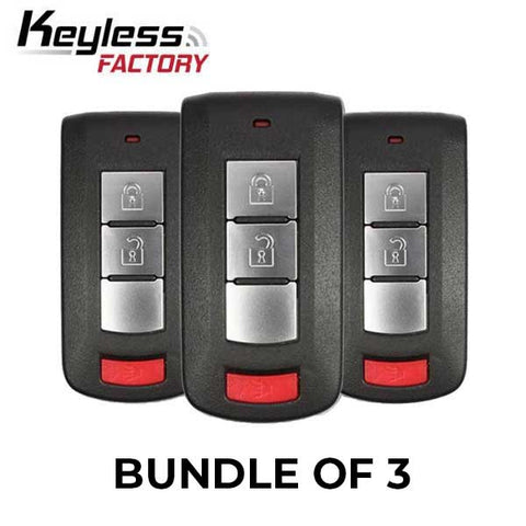 3 x 2008-2020 Mitsubishi Lancer / Outlander / 3-Button Smart Key / PN: 8637B885 / OUC644M-KEY-N (BUNDLE OF 3) - UHS Hardware 3 x 2008-2020 Mitsubishi Lancer / Outlander / 3-Button Smart Key / PN: 8637B885 / OUC644M-KEY-N (BUNDLE OF 3) - UHS Hardware