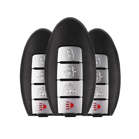 3 X 2013-2019 Nissan Sentra Versa Leaf / 4-Button Smart Key / PN: 285E3-3SG0D / CWTWB1U840 (Bundle of 3) - UHS Hardware 3 X 2013-2019 Nissan Sentra Versa Leaf / 4-Button Smart Key / PN: 285E3-3SG0D / CWTWB1U840 (Bundle of 3) - UHS Hardware