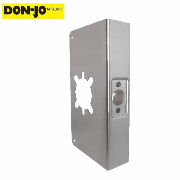 Don-Jo - Wrap Plate #4-2 HD - 2-3/4" - 1-3/4" Doors - Silver (4-S-2-CW) - UHS Hardware Don-Jo - Wrap Plate #4-2 HD - 2-3/4" - 1-3/4" Doors - Silver (4-S-2-CW) - UHS Hardware