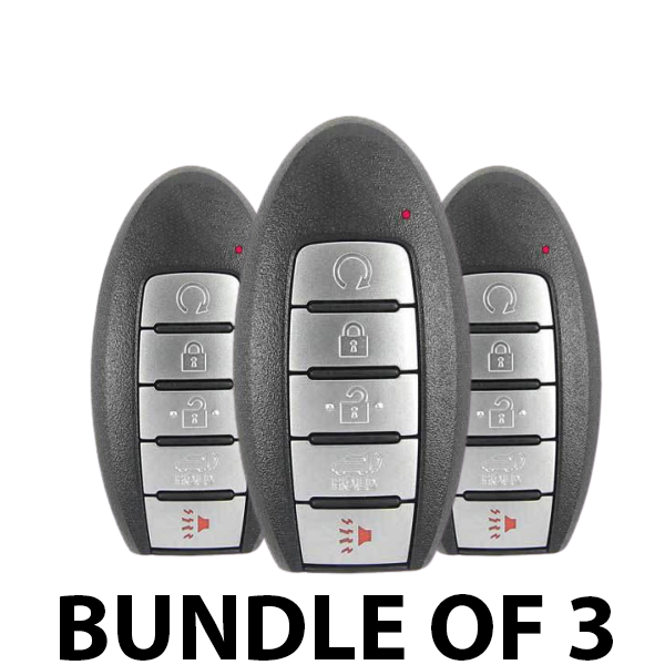 3 x 2019-2020 Nissan Pathfinder Murano / 5-Button Smart Key / PN: 285E3-9UF7A / KR5TXN7 (BUNDLE OF 3) - UHS Hardware 3 x 2019-2020 Nissan Pathfinder Murano / 5-Button Smart Key / PN: 285E3-9UF7A / KR5TXN7 (BUNDLE OF 3) - UHS Hardware