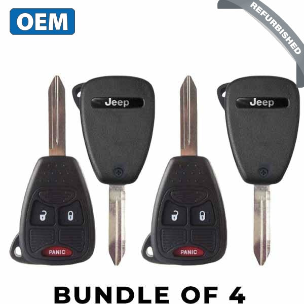4 X 2004-2017 Jeep Patriot Compass / 3-Button Remote Head Key Pn: 68000603Aa Oht692427Aa (Bundle Of 4 X 2004-2017 Jeep Patriot Compass / 3-Button Remote Head Key Pn: 68000603Aa Oht692427Aa (Bundle Of