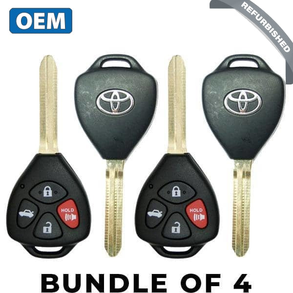 4 x 2010-2016 Toyota Corolla Venza / 4-Button Remote Head Key / PN: 89070-02270 / GQ4-29T / G Chip (BUNDLE OF 4) - UHS Hardware 4 x 2010-2016 Toyota Corolla Venza / 4-Button Remote Head Key / PN: 89070-02270 / GQ4-29T / G Chip (BUNDLE OF 4) - UHS Hardware