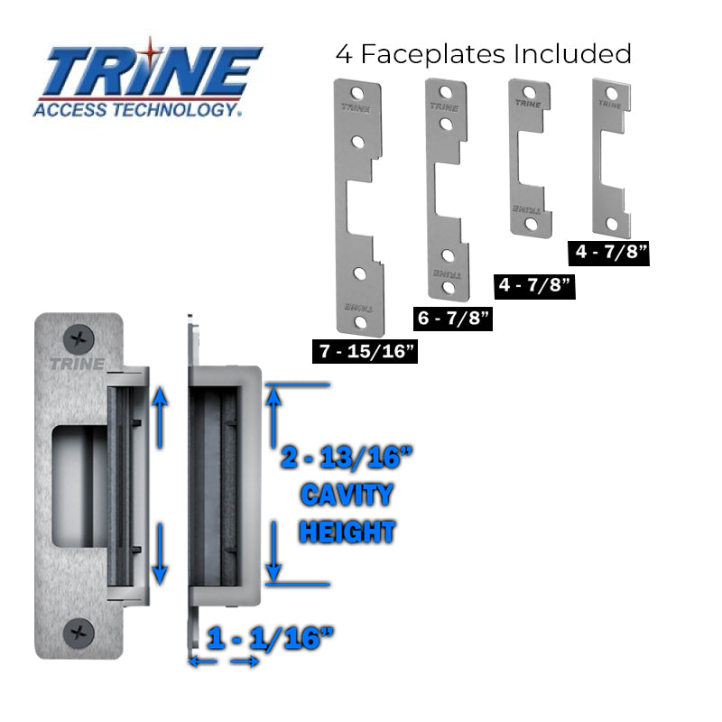 Trine - 4200 - 2-3/16" Electric Strike - One Box Solution - Stainless Steel - Grade 1 - UHS Hardware Trine - 4200 - 2-3/16" Electric Strike - One Box Solution - Stainless Steel - Grade 1 - UHS Hardware