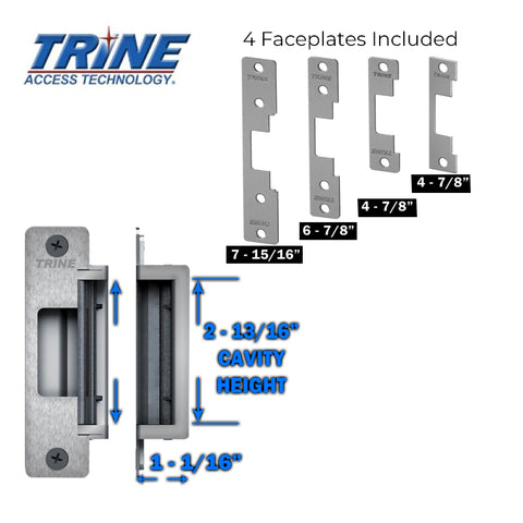 Trine - 4200 - 2-3/16" Electric Strike - One Box Solution - Stainless Steel - Grade 1 - UHS Hardware Trine - 4200 - 2-3/16" Electric Strike - One Box Solution - Stainless Steel - Grade 1 - UHS Hardware