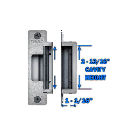 Trine - 4200 - 2-3/16" Electric Strike - One Box Solution - Stainless Steel - Grade 1 - UHS Hardware Trine - 4200 - 2-3/16" Electric Strike - One Box Solution - Stainless Steel - Grade 1 - UHS Hardware