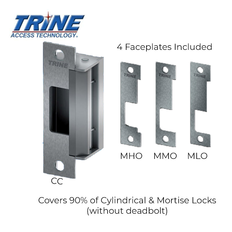 Trine - 4100 - 4-7/8” Electric Strike - One Box Solution - Fire Rated ANSI - Stainless Steel - Grade 1 - UHS Hardware Trine - 4100 - 4-7/8” Electric Strike - One Box Solution - Fire Rated ANSI - Stainless Steel - Grade 1 - UHS Hardware