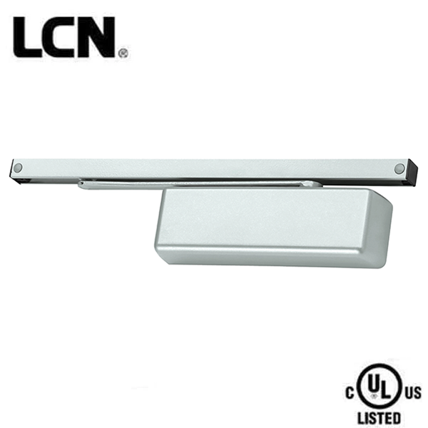 LCN - 4111T - Hydraulic Door Closer - Right Handed - Standard Arm - Size 1 - Plastic Cover - Aluminum - Fire Rated - Grade 1 - UHS Hardware LCN - 4111T - Hydraulic Door Closer - Right Handed - Standard Arm - Size 1 - Plastic Cover - Aluminum - Fire Rated - Grade 1 - UHS Hardware