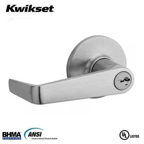 Kwikset - 439CNL - Carson Commercial Lever - Round Rose - 26D - Satin Chrome - Storeroom - SmartKey Technology - Grade 3 - UHS Hardware Kwikset - 439CNL - Carson Commercial Lever - Round Rose - 26D - Satin Chrome - Storeroom - SmartKey Technology - Grade 3 - UHS Hardware