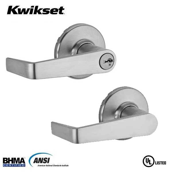 Kwikset - 439CNL - Carson Commercial Lever - Round Rose - 26D - Satin Chrome - Storeroom - SmartKey Technology - Grade 3 - UHS Hardware Kwikset - 439CNL - Carson Commercial Lever - Round Rose - 26D - Satin Chrome - Storeroom - SmartKey Technology - Grade 3 - UHS Hardware