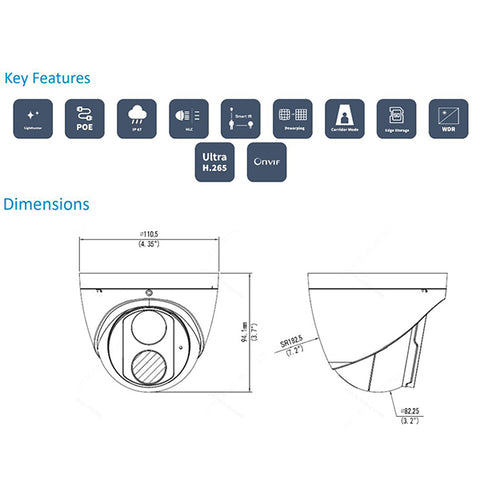Uniview / IP Cameras / Dome / Fixed Lens / 4MP / Smart IR / WDR / UNV-3614SS-ADF28KM - UHS Hardware Uniview / IP Cameras / Dome / Fixed Lens / 4MP / Smart IR / WDR / UNV-3614SS-ADF28KM - UHS Hardware