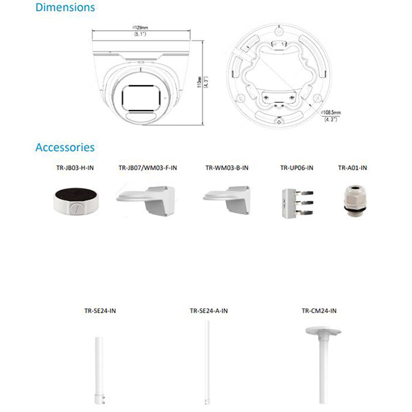Uniview / IP Cameras / Eyeball / 2.7-13.5mm AF Automatic Focusing and Motorized Zoom Lens / 5MP / Smart IR / IP67 / IK10 / WDR / UNV-3635SB-ADZK-I0 - UHS Hardware Uniview / IP Cameras / Eyeball / 2.7-13.5mm AF Automatic Focusing and Motorized Zoom Lens / 5MP / Smart IR / IP67 / IK10 / WDR / UNV-3635SB-ADZK-I0 - UHS Hardware