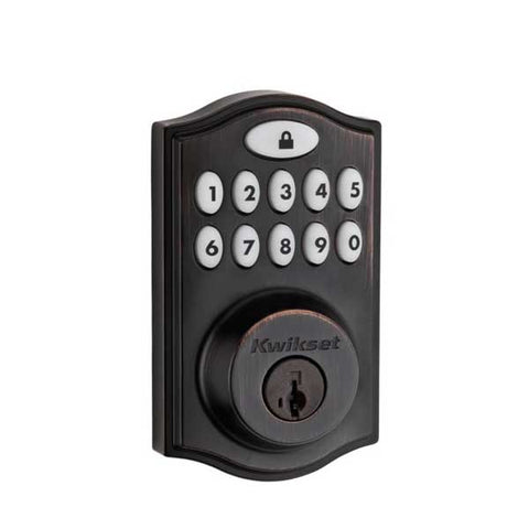 Kwikset - SmartCode 914 - Electronic Traditional Deadbolt w/ Home Connect / Zigbee / SmartKey  - US11P - Venetian Bronze - UHS Hardware Kwikset - SmartCode 914 - Electronic Traditional Deadbolt w/ Home Connect / Zigbee / SmartKey  - US11P - Venetian Bronze - UHS Hardware