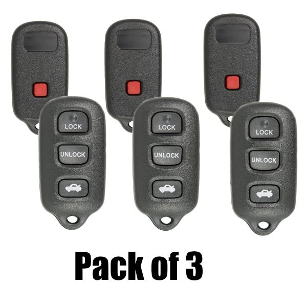 1998-2008 Toyota / 4-Button Keyless Entry Remote / GQ43VT14T / R-TOY-14T4 (BUNDLE OF 3) - UHS Hardware 1998-2008 Toyota / 4-Button Keyless Entry Remote / GQ43VT14T / R-TOY-14T4 (BUNDLE OF 3) - UHS Hardware