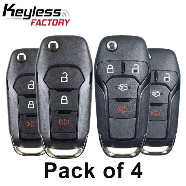 2013-2019 Ford F Series Fusion / 3 + 4-Button Flip Keys / N5F-A08TAA / (Bundle of 4) - UHS Hardware 2013-2019 Ford F Series Fusion / 3 + 4-Button Flip Keys / N5F-A08TAA / (Bundle of 4) - UHS Hardware
