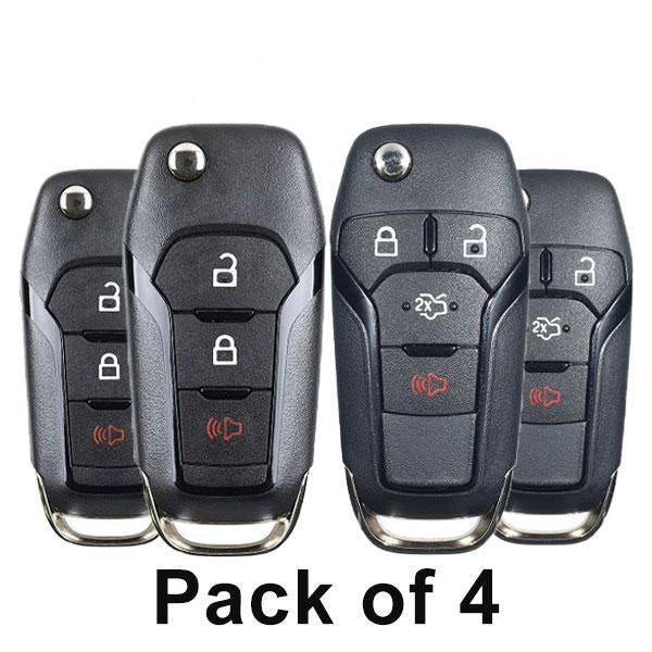 2013-2019 Ford F Series Fusion / 3 + 4-Button Flip Keys / N5F-A08TAA / (Bundle of 4) - UHS Hardware 2013-2019 Ford F Series Fusion / 3 + 4-Button Flip Keys / N5F-A08TAA / (Bundle of 4) - UHS Hardware