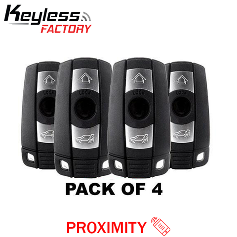 4 x 2004-2010 BMW 3 / 5 Series / 3-Button Smart Key / PN: 6986583-04 / KR55WK49147 / Comfort Access (BUNDLE OF 4) - UHS Hardware 4 x 2004-2010 BMW 3 / 5 Series / 3-Button Smart Key / PN: 6986583-04 / KR55WK49147 / Comfort Access (BUNDLE OF 4) - UHS Hardware