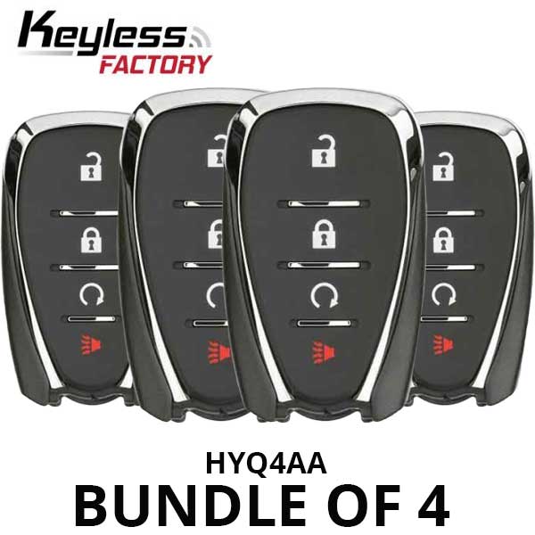 2016-2020 Chevrolet Volt Bolt Equinox Trax Sonic / 4-Button Smart Key / HYQ4AA (BUNDLE OF 4) - UHS Hardware 2016-2020 Chevrolet Volt Bolt Equinox Trax Sonic / 4-Button Smart Key / HYQ4AA (BUNDLE OF 4) - UHS Hardware