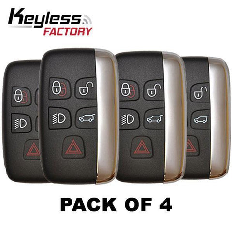 4 x 2011-2019 Jaguar Land Rover Range Rover / 5-Button Smart Key / PN: 5E0B40287 / KOBJTF10A (RSK-LR-F10A) - UHS Hardware 4 x 2011-2019 Jaguar Land Rover Range Rover / 5-Button Smart Key / PN: 5E0B40287 / KOBJTF10A (RSK-LR-F10A) - UHS Hardware