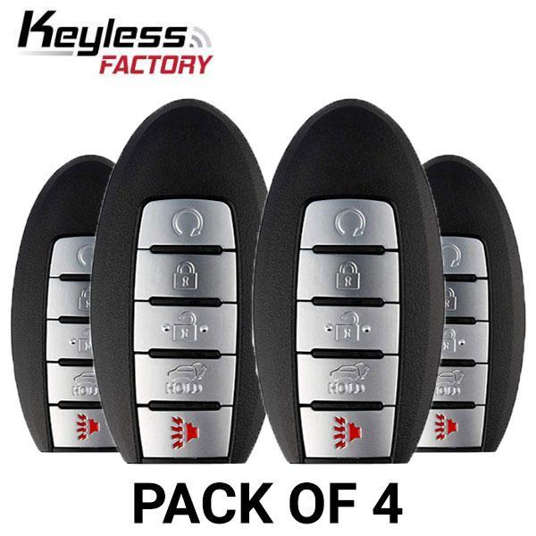 2015-2018 Nissan Pathfinder / Murano / 5-Button Smart Key / KR5S180144014 / IC 204 (Pack of 4) - UHS Hardware 2015-2018 Nissan Pathfinder / Murano / 5-Button Smart Key / KR5S180144014 / IC 204 (Pack of 4) - UHS Hardware
