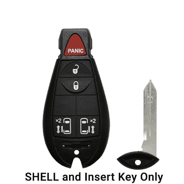 2008-2019 Chrysler Dodge Jeep VW 5-Button Fobik Key SHELL for IYZ-C01C (ORS-FBK-08) - UHS Hardware 2008-2019 Chrysler Dodge Jeep VW 5-Button Fobik Key SHELL for IYZ-C01C (ORS-FBK-08) - UHS Hardware