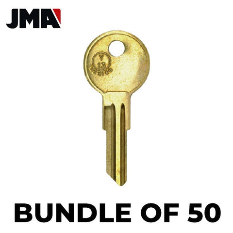50 x Y13 / 9119 / Yale 5-Wafer Cabinet Key Blank (JMA YA-44E) (BUNDLE OF 50) - UHS Hardware 50 x Y13 / 9119 / Yale 5-Wafer Cabinet Key Blank (JMA YA-44E) (BUNDLE OF 50) - UHS Hardware