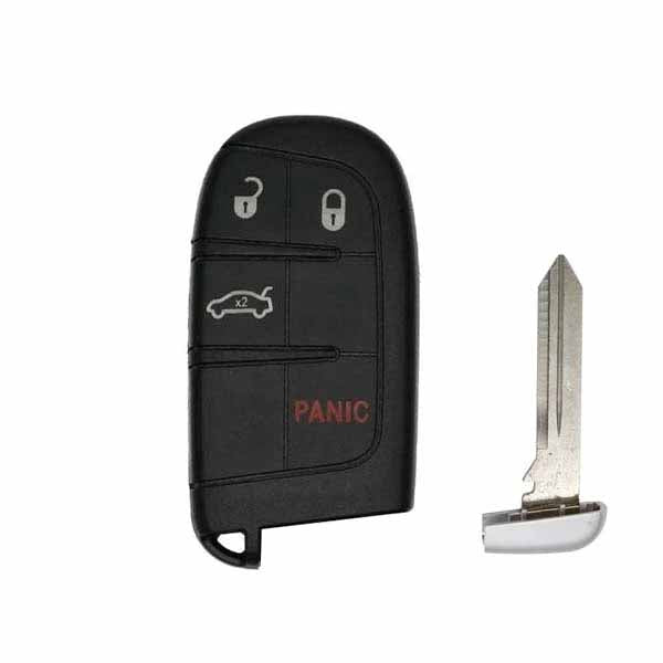 2011-2019 Dodge Chrysler Jeep / 4-Button Smart Key SHELL w/ Trunk / "Tombstone" Style (SKS-CHY-1446-4B) - UHS Hardware