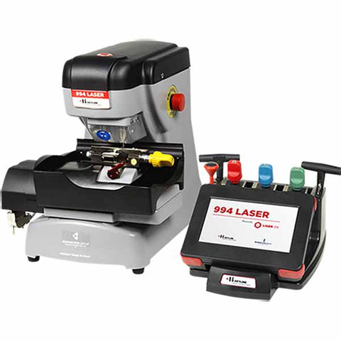 Keyline - 994 Laser - Key Cutting Machine - For Edge Cut And Automotive Laser Keys w/ 2 Jaws (A & C) - UHS Hardware Keyline - 994 Laser - Key Cutting Machine - For Edge Cut And Automotive Laser Keys w/ 2 Jaws (A & C) - UHS Hardware