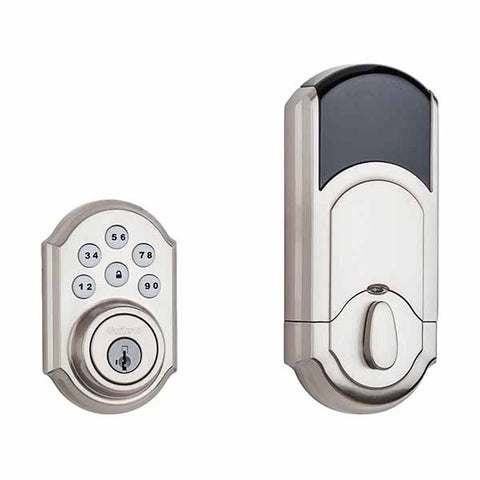 Kwikset - 910 SmartCode Traditional Electronic Deadbolt with Z-Wave Technology - Satin Nickel Finish - UHS Hardware Kwikset - 910 SmartCode Traditional Electronic Deadbolt with Z-Wave Technology - Satin Nickel Finish - UHS Hardware