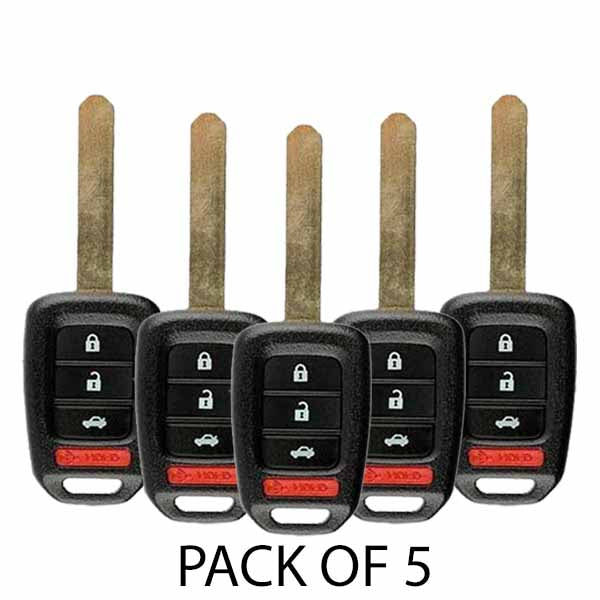 2013-2015 Honda Accord / Civic / 4-Button Remote Head Key / MLBHLIK6-1T (G-Chip) (BUNDLE OF 5) (AFTERMARKET) - UHS Hardware 2013-2015 Honda Accord / Civic / 4-Button Remote Head Key / MLBHLIK6-1T (G-Chip) (BUNDLE OF 5) (AFTERMARKET) - UHS Hardware
