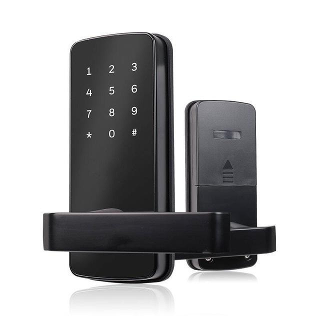 Touchscreen Bluetooth Lever Lock (Black) w/Phone App - UHS Hardware Touchscreen Bluetooth Lever Lock (Black) w/Phone App - UHS Hardware