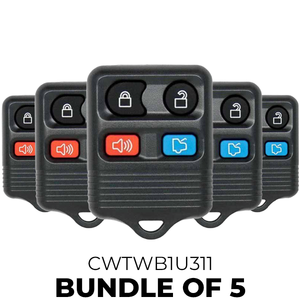 5 x 1998-2014 Ford Lincoln Mercury / 4-Button Keyless Entry Remote / CWTWB1U311 (BUNDLE OF 5) - UHS Hardware 5 x 1998-2014 Ford Lincoln Mercury / 4-Button Keyless Entry Remote / CWTWB1U311 (BUNDLE OF 5) - UHS Hardware