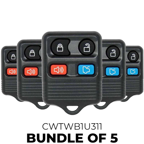 5 x 1998-2014 Ford Lincoln Mercury / 4-Button Keyless Entry Remote / CWTWB1U311 (BUNDLE OF 5) - UHS Hardware 5 x 1998-2014 Ford Lincoln Mercury / 4-Button Keyless Entry Remote / CWTWB1U311 (BUNDLE OF 5) - UHS Hardware