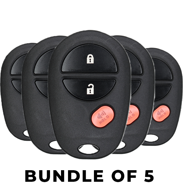 5 x 2004-2018 Toyota / 3-Button Keyless Entry Remote / PN: 89742-AE010 / GQ43VT20T (BUNDLE OF 5) - UHS Hardware 5 x 2004-2018 Toyota / 3-Button Keyless Entry Remote / PN: 89742-AE010 / GQ43VT20T (BUNDLE OF 5) - UHS Hardware
